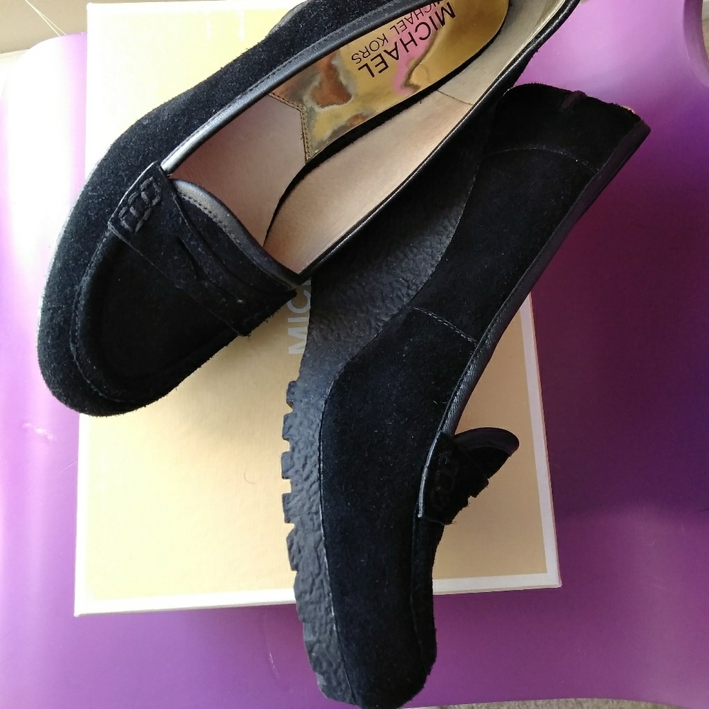 Michael kors Rory Loafer Black Suede Shoe